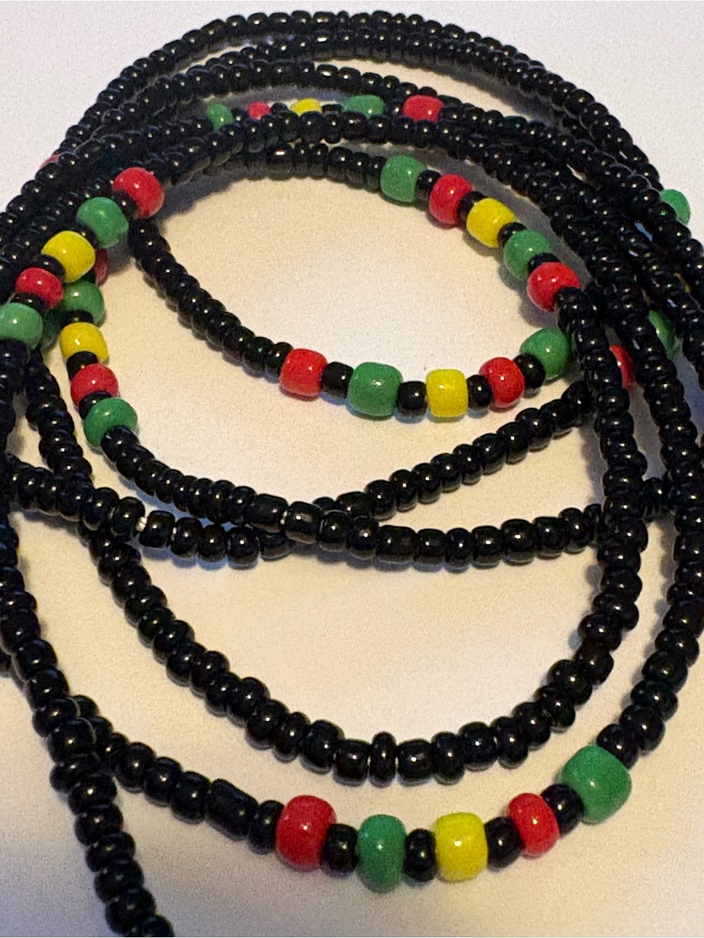 75: “Rasta Baby Rasta”📿💃🏽📿tie on Waistbead up to 50 in length Read for more info - Picture 6 of 6